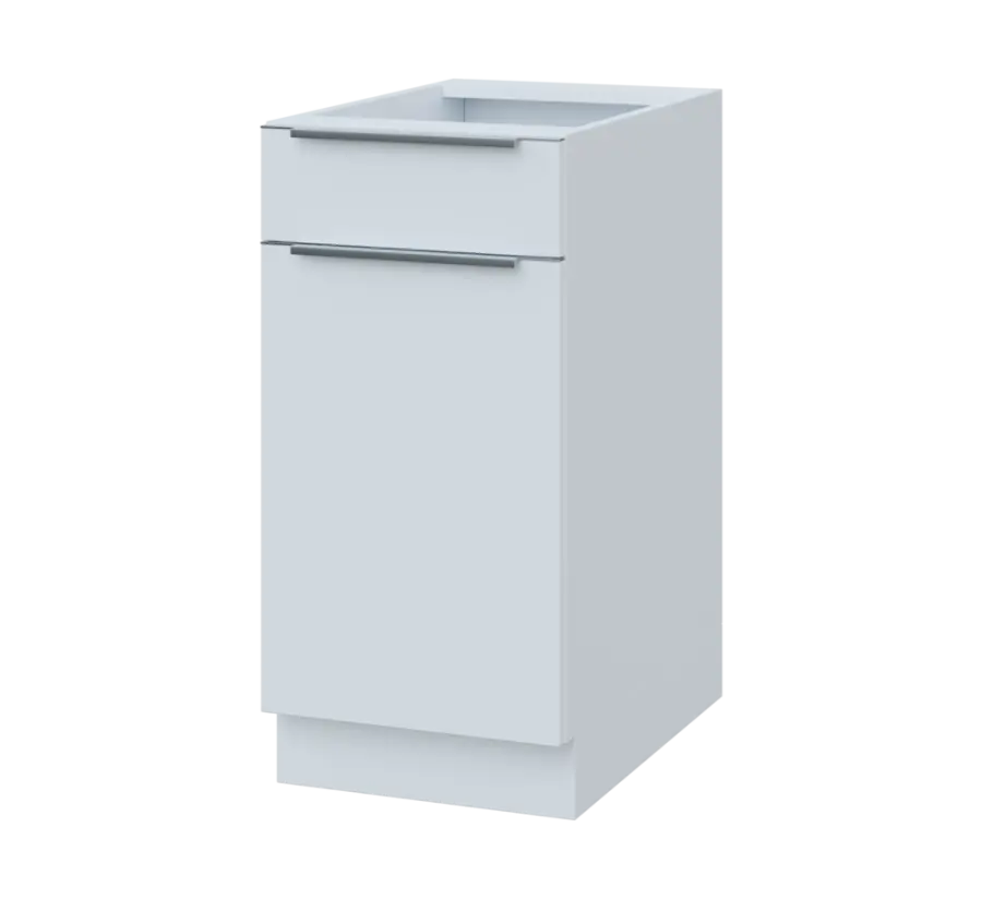 SIS - 4DZ spodní skříňka, 1-dveřová, 1-zásuvková, levá, 870x400x600, bílá